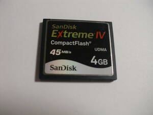 4GB　SanDisk　ExtremeⅣ　45MB/s　CFカード　フォーマット済み メモリーカード　コンパクトフラッシュカード