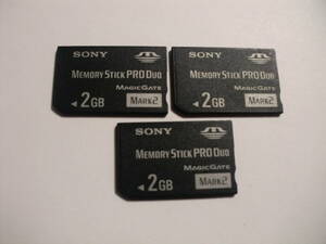 3枚セット　2GB　SONY　メモリースティックプロデュオ　フォーマット済み　メモリーカード MEMORY STICK PRO DUO