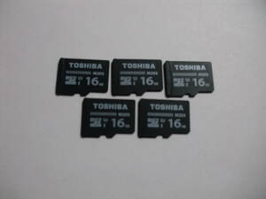 5枚セット　16GB　TOSHIBA　M203　microSDHCカード　フォーマット済み　microSDカード　メモリーカード