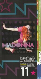 MADONNA　マドンナ　bayfm 78 program guide　見開き番組表 チラシ