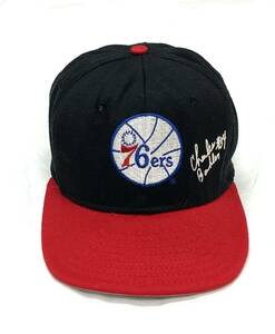 USA製 90s ビンテージ 76ers BARKLEY 34 チャールズ バークレー 6パネル キャップ NBA バスケット オフィシャル