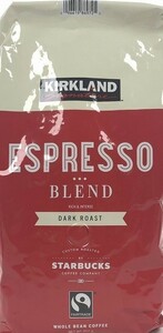 KS スターバックス エスプレッソ コーヒー豆 1.13kg Dark Roast 送料無料