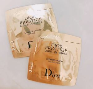 新品★dior ディオール　プレステージ ホワイト　ラ クレーム ルミエール★サンプル　2枚セット