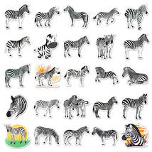 シマウマ　縞馬　斑馬　動物　野生動物　アフリカ大陸　動物園　シール　ステッカー50枚Y_画像3