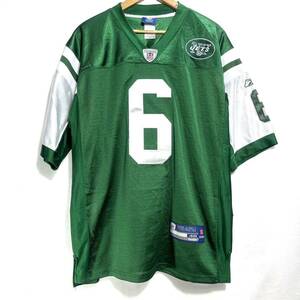■ Reebok リーボック New York Jets ジェッツ #6 SANCHEZ ユニフォーム フットボール Tシャツ サイズ48 緑 古着 ストリート アメフト ■