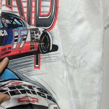 ■ 90s ビンテージ DARRELL WALTRID #17 ダレル ウォルトリップ 両面 イラスト シングルステッチ Tシャツ サイズXL 白 NASCAR ナスカー ■_画像3