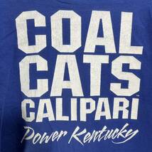 ■ ビンテージ カレッジ ” ワイルドキャッツ ” イラスト Tシャツ 青 バスケ ケンタッキー大学 JOE CRAFT Center Coal Cats Calipari ■_画像8