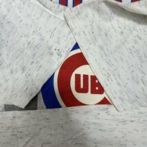 ■ 90s 90年代 USA製 ビンテージ BELTON MLB CHICAGO CUBS シングルステッチ Tシャツ サイズL 霜降り グレー 古着 メジャー カブス 野球 ■_画像9