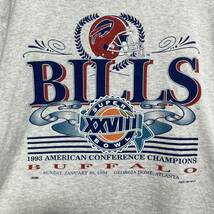■ 90s 90年代 USA製 ビンテージ TRENCH NFL Buffalo Bills 1993 AMERICAN CONFERENCE CHAMPIONS SUPER BOWL Tシャツ XL アメフト ビルズ■_画像2