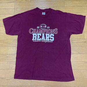 送料無料■JERZEES ジャージーズ BEARS エンジ ボルドー 半袖 Tシャツ サイズL USA古着