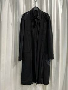 2019SS yohji yamamoto pour homme 花プリントWジップアップロングジャケット（HH-J25-233）