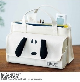 SNOOPY ☆ スヌーピー PEANUTS ☆ ピーナッツ 未使用 付録 便利な おかたづけ バッグ ティッシュ BOX ケース付