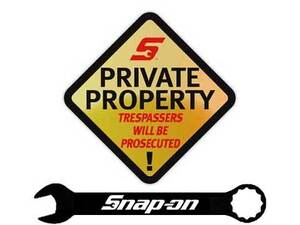 Snap-on（スナップオン）警告 メッセージ 私有地 ステッカー「PRIVATE PROPERTY DECAL」