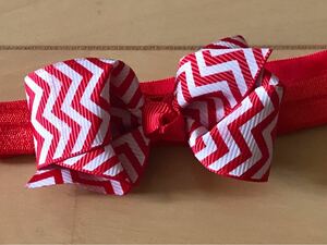  dressing up * baby head band * stripe ribbon [ red ] head accessory * hair band * Kids * girl * red * girl * hair accessory * outing 