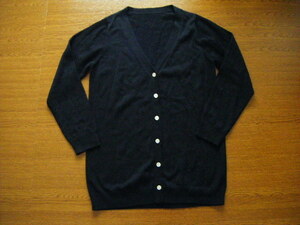 pchi-jo* small PM* black black *V neck * long height cardigan * unused 