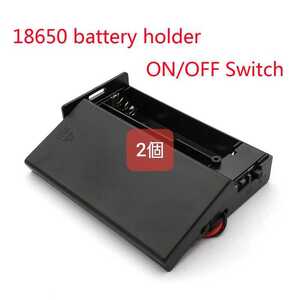  switch attaching 18650 charge battery 2 ps case holder 2 piece 