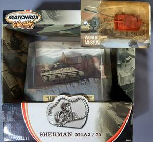  rare Matchbox 1/72 M4A3/75 car - man 1/35.. small 1/48.. small geo llama attaching | World Tank Museum Tiger 1/144