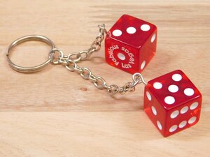 【Twin ダイス キーリング　／レッド】 ツインダイスキーリング　TWIN DICE KEYRING　