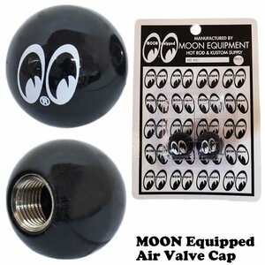 ◆送料無料◆【MOON Equipped】※《エアバルブキャップ ２個入／ブラック》　MOONEYES　ムーンイクイップド