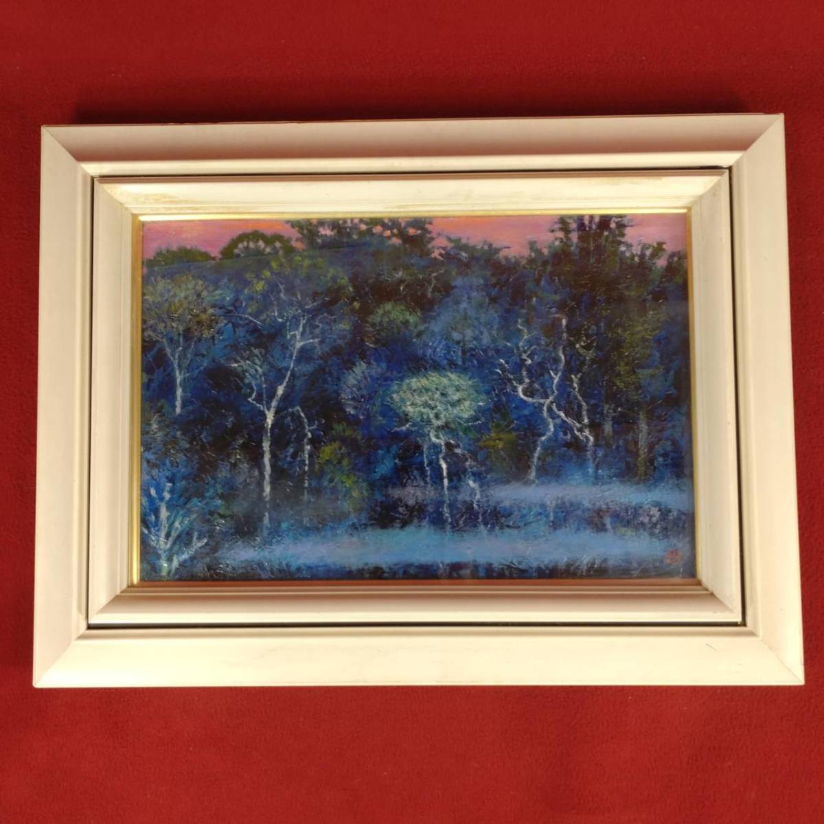 Shinichi Yuzuki Oil Painting Sourin/Akebono Framed Print Landscape Painting Autographed Wall Hanging Interior Object Collection Decoration Starry Sky Oil Painting Canvas, painting, oil painting, Nature, Landscape painting