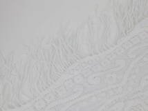 『送料無料』【フラメンコ用 美品】フレコ付き ホワイト 花柄 レース トライアングル 三角形型 シージョ 装飾用小物 小道具 白 薔薇_画像8