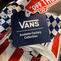 未使用箱入り★Vans Era 95 MENS10.5 (28.5cm) Anaheim Factory Red Stripes Blue Checkers バンズ Style95 アナハイムファクトリー_画像3