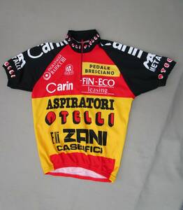 W.23.G.26 CIJ * postage 210 jpy fixed amount * Junior cycling jersey Carin DENTI size 6 red × yellow × black USED *