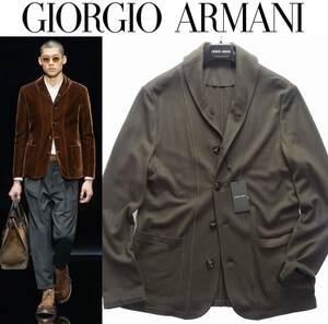 秋冬春745,000円新品GIORGIO ARMANI★贅沢の極め“ジョルジオのカシミア100%”コレクション物フランネルブレザー【48＝日本S～M】