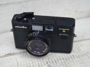 M9650 希少レトロカメラ minolts HI-MATIC S f=38mm 1:2.7 MINOLTA ROKKOR8シャッター押せません 傷汚有り 動作チェック無 60サイズ(0507)