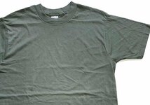 デッドストック★00s USA製 米軍 CAC 無地 コットンTシャツ セージグリーン M★C オールド ミリタリー インナー アンダー_画像1