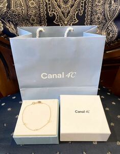  new goods regular goods canal4*C kana ruyondosi- present specification bracele diamond sil(ver) bar box paper bag ribbon wrapping present 