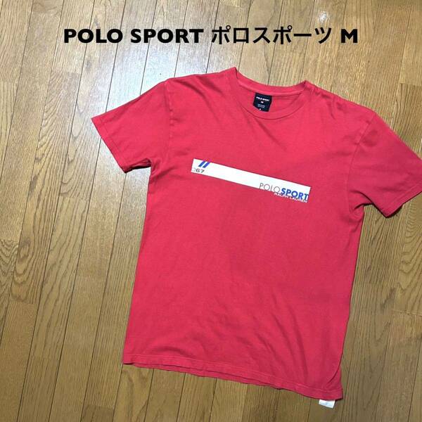 Mサイズ！ポロスポーツ POLO SPORT古着半袖Tシャツ 赤