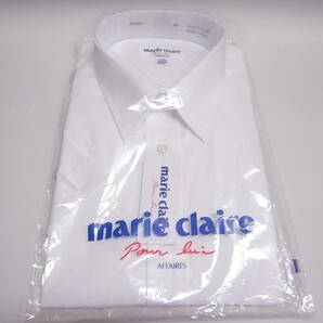 新品■marie claireマリークレール ワイシャツ 半袖 Yシャツ ドレスシャツ 白 タグ付き■の画像1