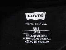 定価2970円 未使用 リーバイス　キッズ　子供　Tシャツ 110cm US5 黒 ブラック ジュニア LEVI'S LVB SS TEE 82C639 023　バットマンロゴ_画像4