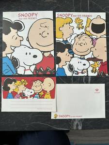 【中古】　SNOOPY レターセット PEANUTS 当時物　便箋　封筒　わいわい　スヌーピー 