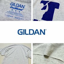 1点物◆ギルダンGILDANカットオフUSEDプリントTシャツ古着メンズMLレディースOKアメカジブランド90sストリートスポーツMix丸首グレー559073_画像2