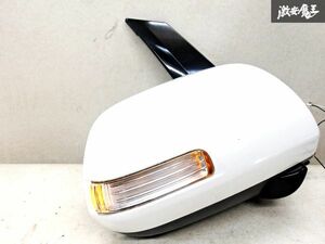 動作OK!! トヨタ純正 ACR50W ACR55W エスティマ ドアミラー 右 運転席 電格 ブルーレンズ 9ピン 070 ホワイトパール MURAKAMI 8406 棚D2B