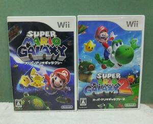 Wii soft super Mario Galaxy super Mario Galaxy 2 2 шт. комплект б/у 