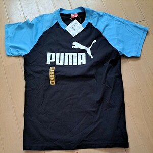 [ new goods unused ] PUMA short sleeves T-shirt 160 size | Puma blue black practice put on uniform shirt 