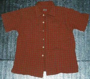  after this. season .! red check short sleeves shirt *120 size 