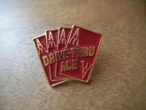 フランス☆古いピンズ 【McDonald's DRIVE-THRU ACE】カナダ ピンバッジ ピンバッチ PINS マクドナルド トランプ