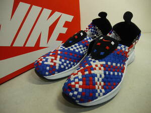 NIKE AIR WOVEN エア ウーブン ブルーｘレッド マルチカラー US9 未使用 312422-005