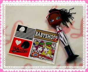 ★☆★非売品☆ノベルティ☆BABY SHOOP ベビーシュープ ステッカーシール＆吸盤付きで立てて置けるボールペン★☆★②