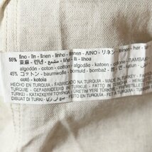 美品 ZARA ザラ 夏 リネン ロング丈 シャツ カットソー ブラウス M ベージュ ゆったり ナチュラル_画像3