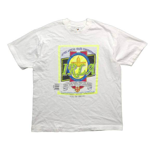 90S USA製 ヴィンテージ イリノイ州 リキュールショップ協会 オールド Tシャツ メンズXL シングルステッチ 大きいサイズ 古着 BA2054