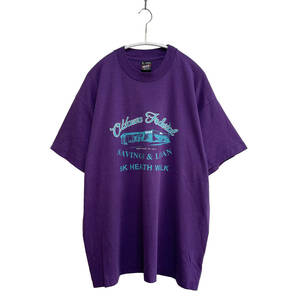 90S ヴィンテージ カナダ オタワフェデラル ローン会社 企業系 オールド Tシャツ メンズXL シングルステッチ パープル 古着 BA2058