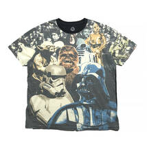 ディズニー スターウォーズ オーバープリント キャラクター Tシャツ メンズL 映画 STAR WARS Disney ダースベイダー USA 古着 BA2210_画像1