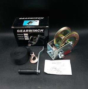 〇 GEARWINCH ベルトタイプ 1200LBS 動作未確認品 /ウインチ /手動ウインチ /引き揚げ /固定