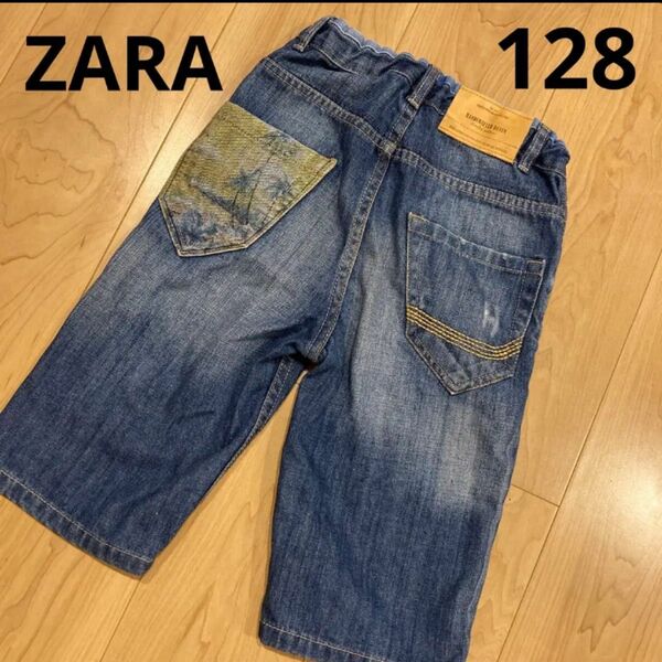 120 130 男の子　デニム　ハーフパンツ　短パン　ジーンズ　ZARA オシャレ　可愛い