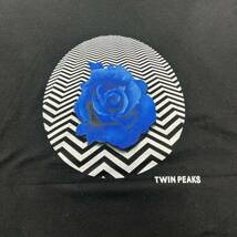 TWIN PEAKS ☆ 名作 青いバラ プリント Tシャツ カットソー M ブラック 映画 ドラマ ブルーローズ アメカジ 古着MIX ツインピークス■S2015_画像4